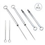 2pcs Cure Dents en Titane, Portable Toothpick, avec 2 Brosses De Nettoyage, Cure-Dents RéUtilisables, pour Cure-Dents De Voyage 