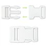 Boucles de libération de 10 pièces avec glissières Tri-Glide Clips de boucles réglables en plastique pour bricolage (blanc)