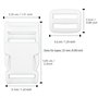 Boucles de libération de 10 pièces avec glissières Tri-Glide Clips de boucles réglables en plastique pour bricolage (blanc)