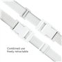 Boucles de libération de 10 pièces avec glissières Tri-Glide Clips de boucles réglables en plastique pour bricolage (blanc)