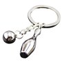 UOOOM 3D Métal Anneau Porte-clés Key Chain Pendentif Bowling Porte Clefs pour Amateurs de Sport