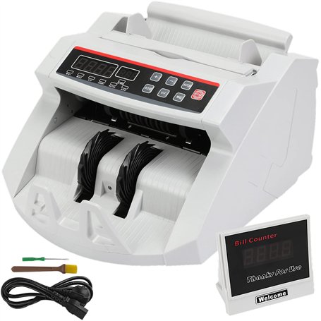 BuoQua Compteuse de Billets Valorisatrice UV/MG Détection Des Faux Billets Avec LED Affichage
