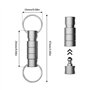 Neikafan Porte-Clés Amovible Titane à Double Extrémité Pivotant - Déclenchement Rapide Anneau Porte Clef Mousqueton - Accessoire