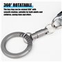 Neikafan Porte-Clés Amovible Titane à Double Extrémité Pivotant - Déclenchement Rapide Anneau Porte Clef Mousqueton - Accessoire