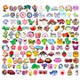 Neikafan Charmes de Chaussure 126 Pièces Pins Chaussures pour Crocs Decoration Shoe Charms Accessoires pour Sabots Sandales