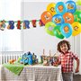 60pièces ballons colorés tête d'animaux de la forêt, gonflables ballon imprimés latex hélium jungle zoo couleurs déco pour 1-2-3