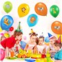 60pièces ballons colorés tête d'animaux de la forêt, gonflables ballon imprimés latex hélium jungle zoo couleurs déco pour 1-2-3
