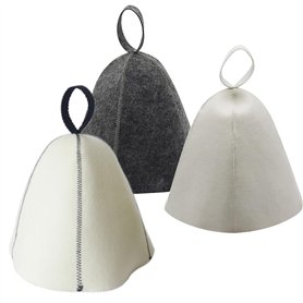 Chapeau de Sauna 3 Pièces Bonnet de Sauna en Feutre Sauna Chapeaux pour homme et femme Anti-chaleur Sauna Chapeau Protégez Tête