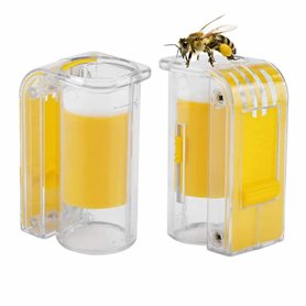 Duokon 2pcs Portable Abeille Reine Marquage Catcher en Plastique Une Main Marqueur boîteille Plongeur en Peluche Apiculteur Outi