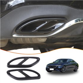 METYOUCAR Silencieux d'échappement en acier inoxydable pour Mercedes Benz A/B/C/E/CLA/CLS/GLC/GLE/GLS (Noir)