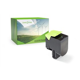 Green2Print Toner Noir 2500 Pages remplace Lexmark 80C0S10