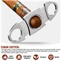 Étui à Cigare en Cuir,Boîte à Cigares avec Coupe-Cigare en Acier Inoxydable,Cave à Cigares Portable pour 3 Cigares,Boîte à cigar