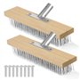 Lot de 2 balais métalliques de 30 cm - Balai métallique robuste - Balai en fil d'acier - 30 cm - Balai en acier pour mauvaises h