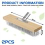 Lot de 2 balais métalliques de 30 cm - Balai métallique robuste - Balai en fil d'acier - 30 cm - Balai en acier pour mauvaises h