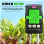Vegena Testeur de pH de sol 6 en 1 - Testeur d'humidité pour plantes - Avec fertilité du sol / humidité / pH / température / lum