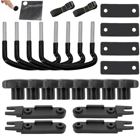 MEYAGOT Lot de 23 supports de fixation pour coffre de toit - Écrous de sécurité universels en forme de U - Largeur intérieure de