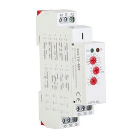GRT8-M2 AC/DC 12V-240V Relais Temporisé Multifonctionnel avec 10 Fonctions de Montage sur Rail DIN