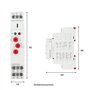 GRT8-M2 AC/DC 12V-240V Relais Temporisé Multifonctionnel avec 10 Fonctions de Montage sur Rail DIN
