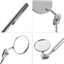 Keenso Miroir Télescopique, Outil Télescopant de Main Outil d'Inspection de Miroir Outil de Réparation Rétractable avec la Poign
