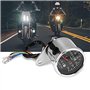 Keenso Jauge de Compteur de Vitesse, Indicateur de Vitesse 65 mm Face Imperméable Protection UV LED Mécanique Compteur Kilométri