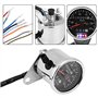 Keenso Jauge de Compteur de Vitesse, Indicateur de Vitesse 65 mm Face Imperméable Protection UV LED Mécanique Compteur Kilométri