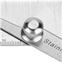 Smandy Règle de rapporteur 180 degrés en Acier Inoxydable Angle Finder Rotary Règle de Mesure Outils de Travail du Bois pour mes