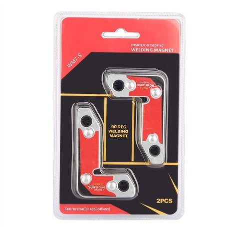 2pcs WM7-S Soudage Magnétique Fxture Intérieur/Extérieur Aimant Soudure Pince Fixateur Fixateur Soudeur Outil 30/60/90 Degr