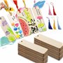 50 Pièces Vierge De Marque Page Bois Avec Gland