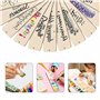 50 Pièces Vierge De Marque Page Bois Avec Gland,50 Pièces Marque Page En Bois Vierges,5 Couleurs Différentes Gland,10 Pièces De 