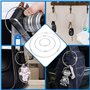 60 Pièces Porte-Clés en Fil Inoxydable,Câbles de Boucle Solide Anneaux Porte Clé,Porte Cles en Câbles avec Serrure à Vis,Anneau 
