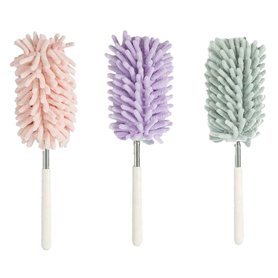 3 Pcs Plumeau Poussière Telescopique，brosse à poussière réglable，pour Nettoyage Ventilateur de Plafond Toile d'Araignées.