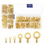 300 Pcs Kit de Bornes Cosses Electrique Bornes à Anneaux en Cuivre Cosse à Sertir Connecteur à Anneaux M3 M4 M5 M6 M8 M9 M10 Con