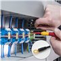 300 Pcs Kit de Bornes Cosses Electrique Bornes à Anneaux en Cuivre Cosse à Sertir Connecteur à Anneaux M3 M4 M5 M6 M8 M9 M10 Con