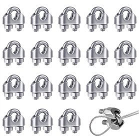 18 Pcs M3 Selle de Pince de Serrage pour Câble U Boulon Clip de Câble Serre-Câbles Étrier en Acier Inoxydable Pince pour Serrage