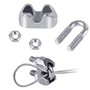 18 Pcs M3 Selle de Pince de Serrage pour Câble U Boulon Clip de Câble Serre-Câbles Étrier en Acier Inoxydable Pince pour Serrage