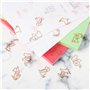 Trombones en Métal 60 Pcs Trombones en Forme d’Animaux 4 Motifs Chien Chat Cerf Éléphant Trombones de Papier Mignons Trombones d