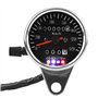 Indicateur de vitesse, jauge de compteur kilométrique 65 mm pour moto à cadran noir avec f e indicatrice compteur moto+compteur 
