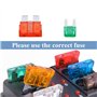 AHL Kit de fusibles de voiture-250 pièces: 120 mini + 130 standard 2A à 50A avec extracteur de fusible