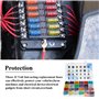 AHL Kit de fusibles de voiture-250 pièces: 120 mini + 130 standard 2A à 50A avec extracteur de fusible