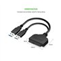 LEAGY Adaptateur-Pont à Câble USB 3,0/SATA III 6,3 cm avec Prise en Charge du Protocole de Transfert de Données Haute Vitesse UA