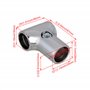 Doublelife Raccord de barres en T multifonctions 25 mm Alliage d'aluminium Argenté