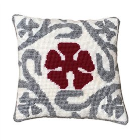 Kit de broderie pour coussin | Canevas imprimé 40 cm x 40 cm | Avec laine et aiguille de tapisserie | Motif Eixample Delicatela
