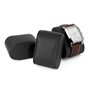 KEXMY Lifomenz Co Boîte à montres en bois avec tiroir de valet, 12 emplacements pour montres et accessoires avec fenêtre en verr