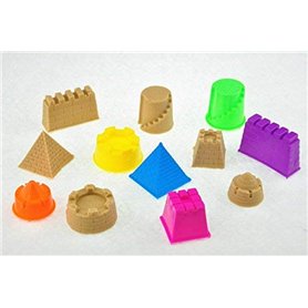 Uteruik Lot de 6 moules en argile pour château de sable portable - Pyramide - Château de sable - Jouet pour bébé et enfant