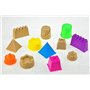 Uteruik Lot de 6 moules en argile pour château de sable portable - Pyramide - Château de sable - Jouet pour bébé et enfant