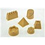 Uteruik Lot de 6 moules en argile pour château de sable portable - Pyramide - Château de sable - Jouet pour bébé et enfant