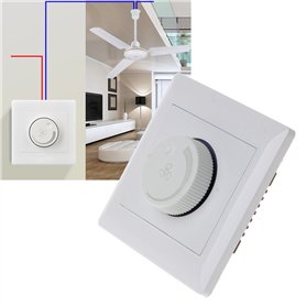 BIlinli 220V 200W Réglage de la Vitesse du Ventilateur de Plafond Commutateur de contrôle Mural Bouton Variateur