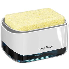 Nordun Distributeur de Savon Liquide avec Porte-éponge 2 en 1