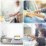 Nordun Distributeur de Savon Liquide avec Porte-éponge 2 en 1,Distributeur Liquide Vaisselle,Distributeur de Pompe à Main en Pla