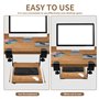 xiruiubao Support Clavier Coulissant, Supports D'étagère pour Clavier, Plateau pour Clavier sous Bureau avec Pince en C, Plateau